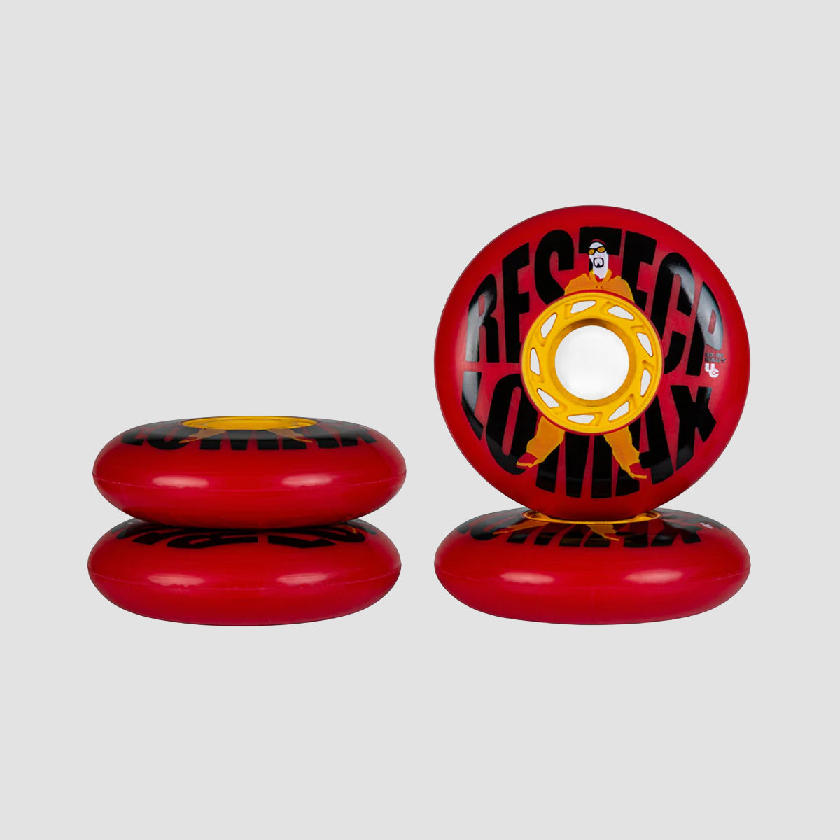 Undercover Nick Lomax Movie 88a Inline Wheels x4 Orange/Red 80mm