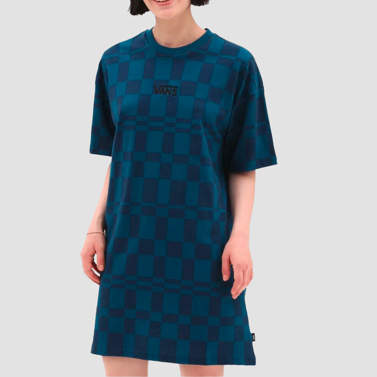 Vans Center Vee Print Tee Dress Vans Teal - Womens