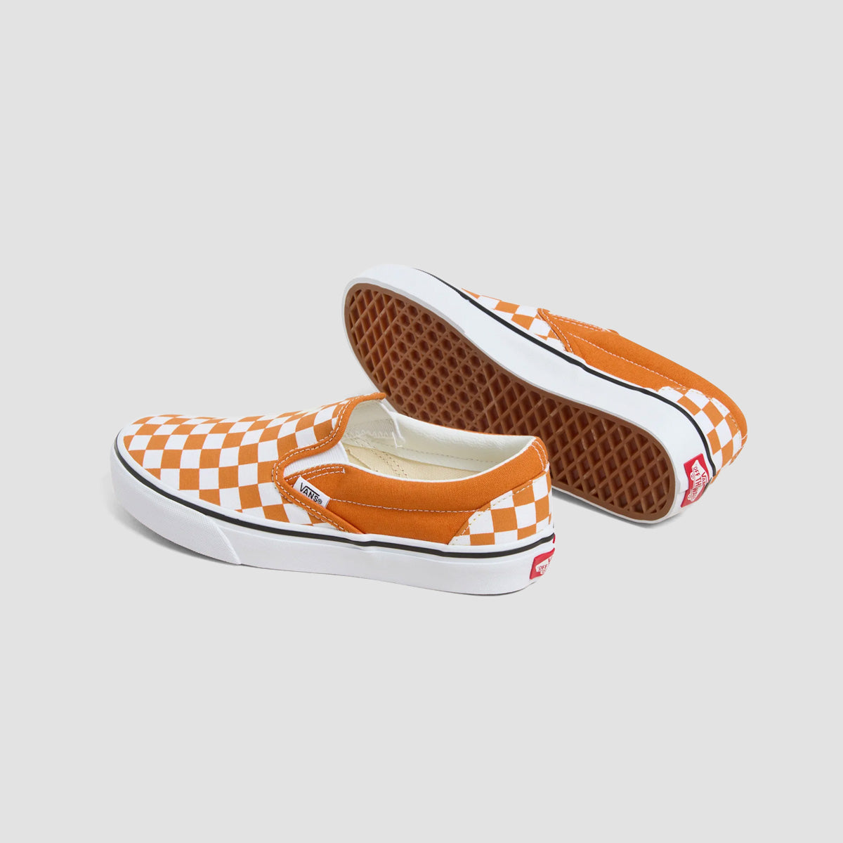 Vans Classic Slip-On Shoes - Colour Theory Checkerboard Marmalade