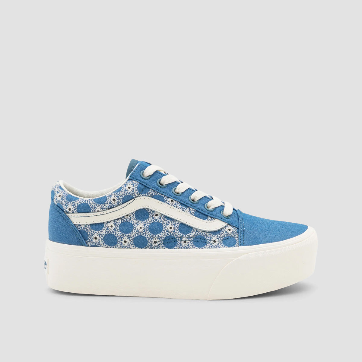 Vans Old Skool Platform Shoes - Denim Mix Blue