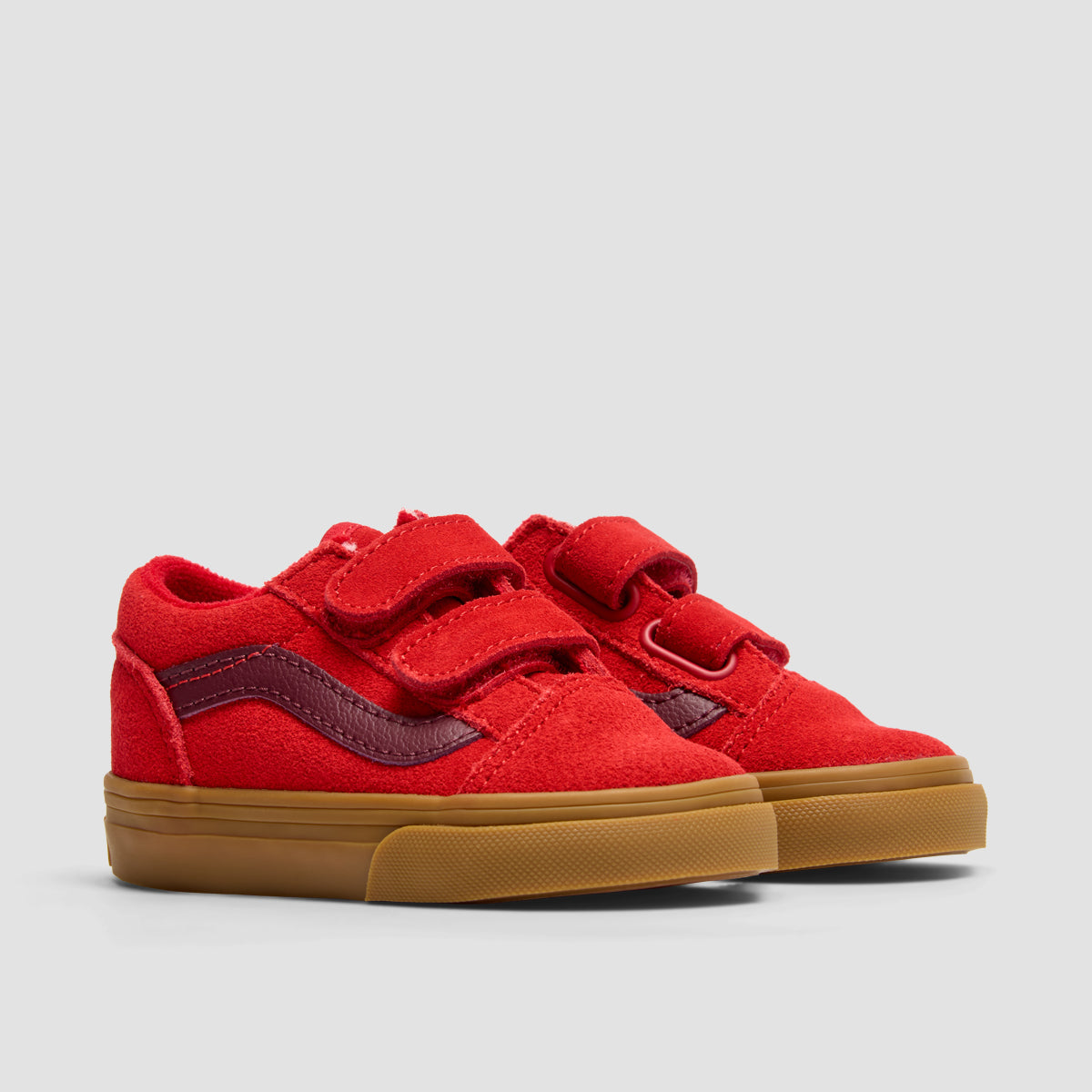 Vans Old Skool V Toddler Shoes - Gum Red - Kids