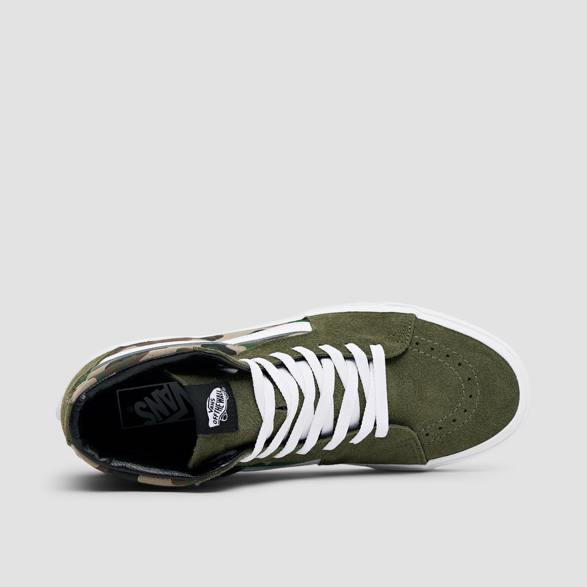 Vans SK8-Hi Shoes - Camo Olive/White