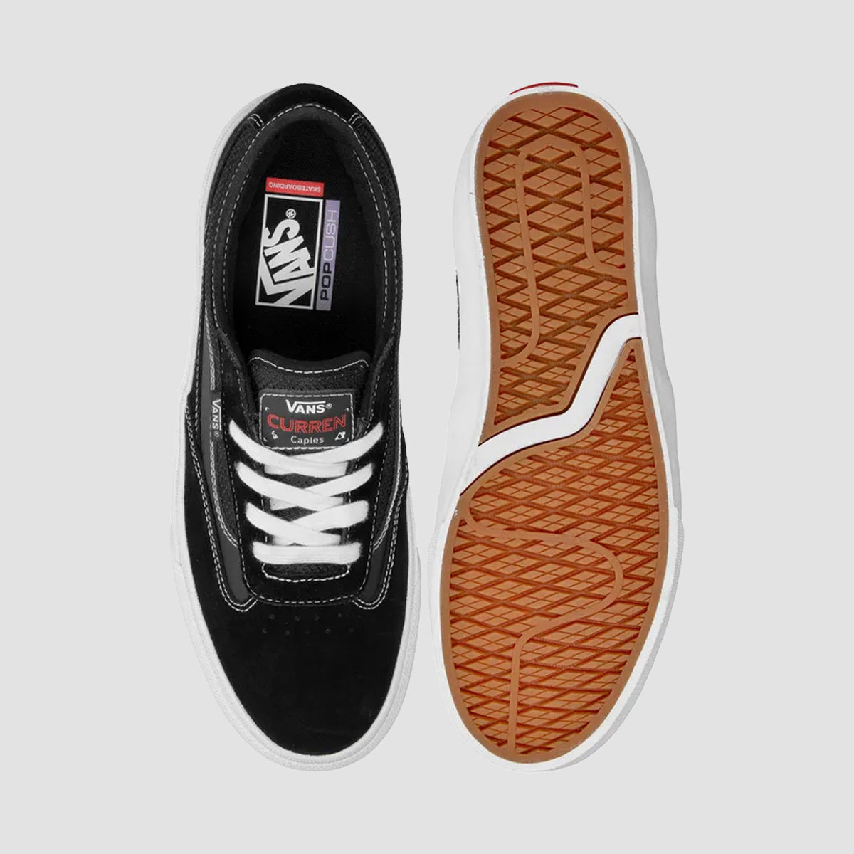 Vans Skate Curren Caples Shoes - Gum Black/White