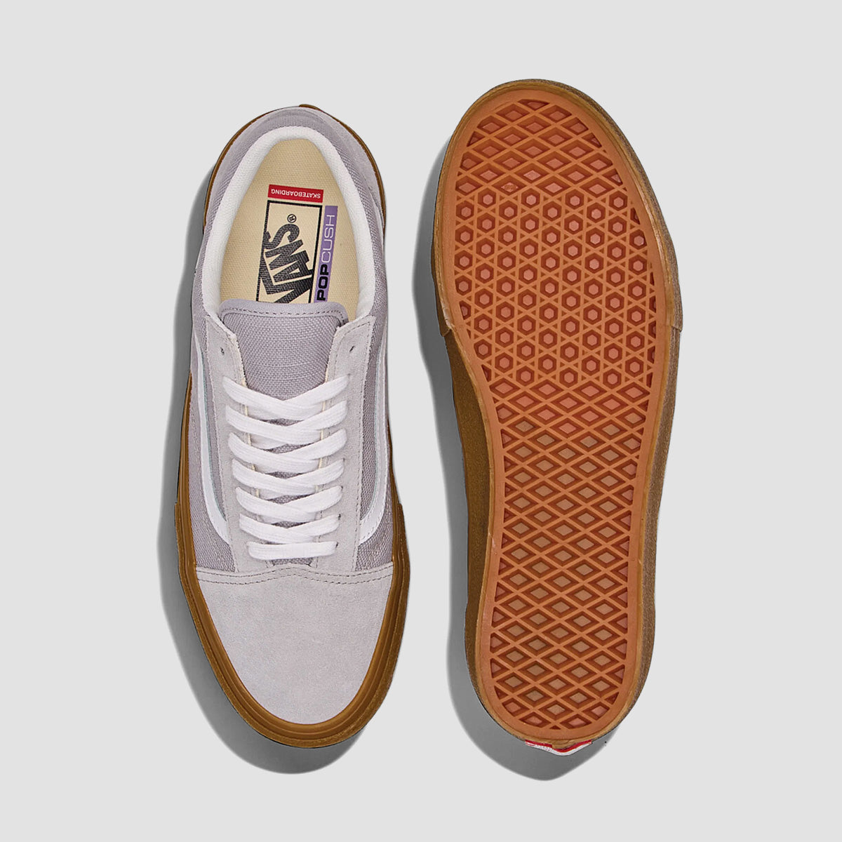 Vans Skate Old Skool Shoes - Crepe Light Gray/Gum