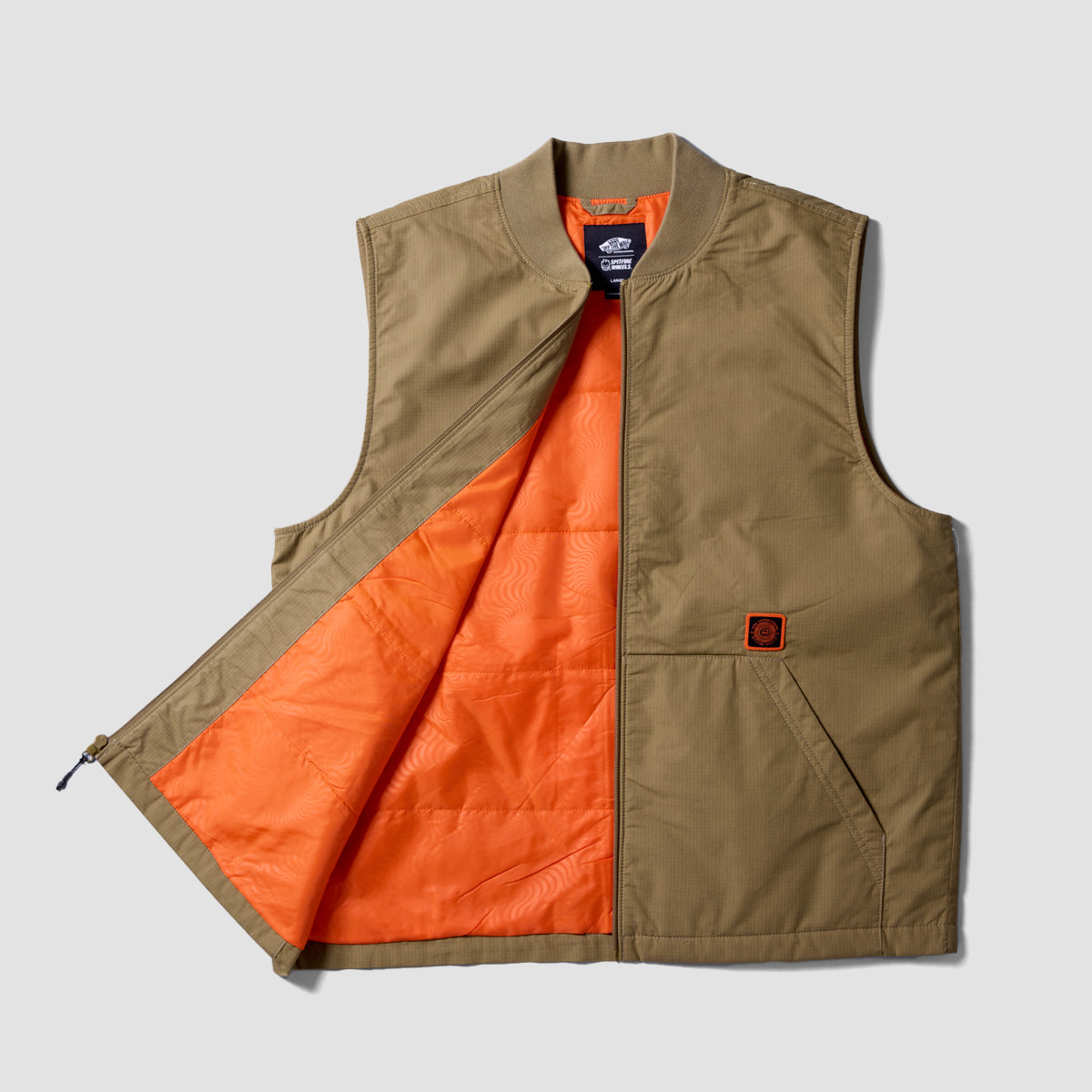 Vans Spitfire Wheels Vest Jacket Gothic Olive