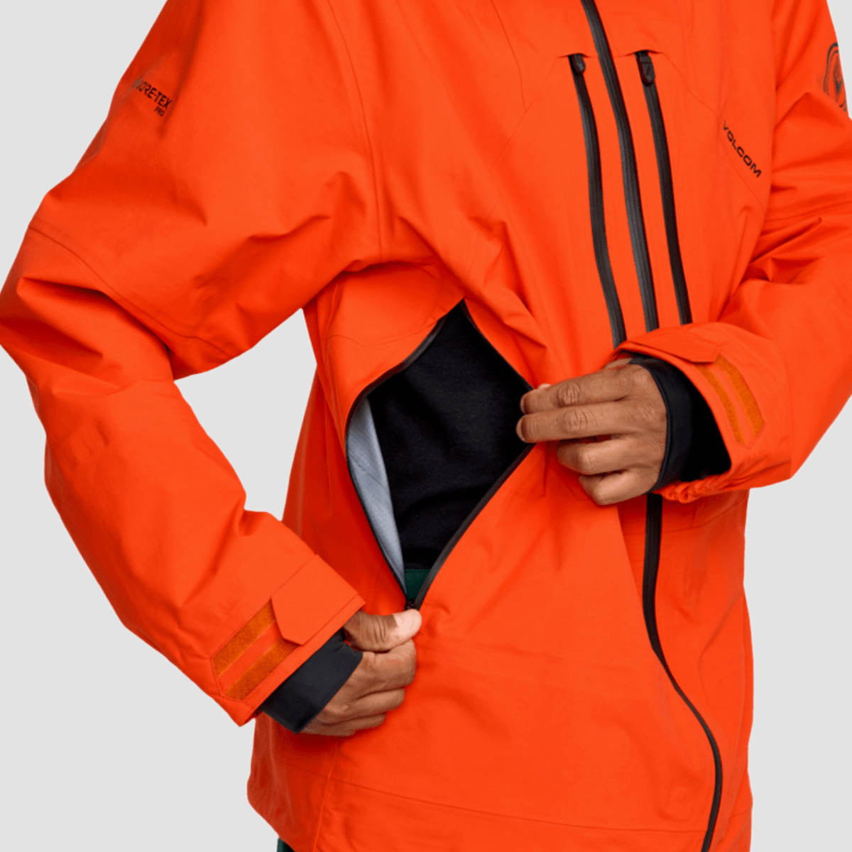 Volcom Anyox Guide Gore Pro Snow Shell Jacket Orange Shock
