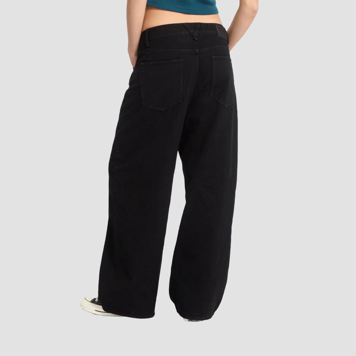 Volcom Beeggy Ultra Baggy Jeans Black Combo - Womens