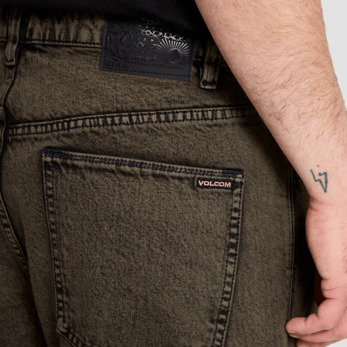 Volcom Billow Loose Fit Jeans Sage Leaf