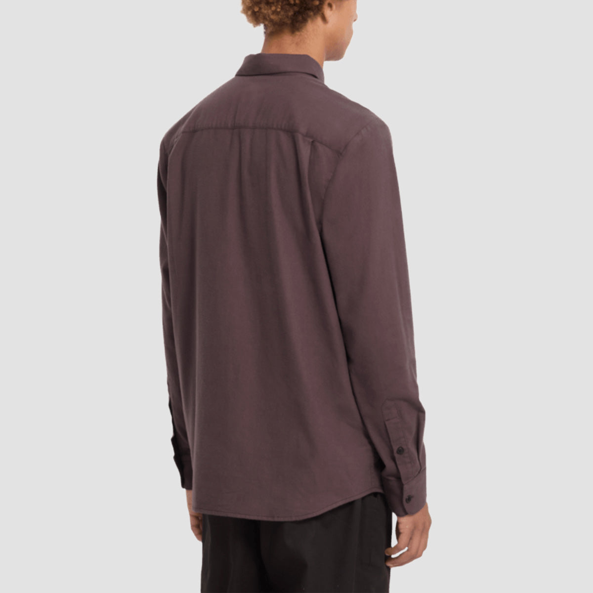 Volcom Caden Solid Longsleeve Shirt Raisin