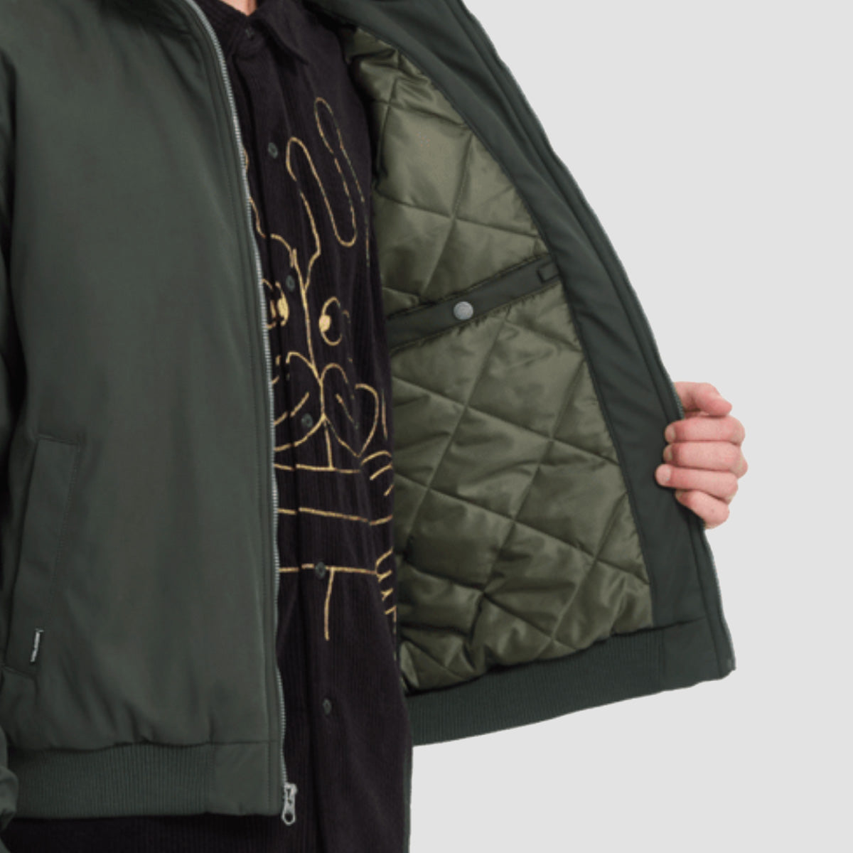 Volcom Damerman Bomber Jacket Rinsed Black