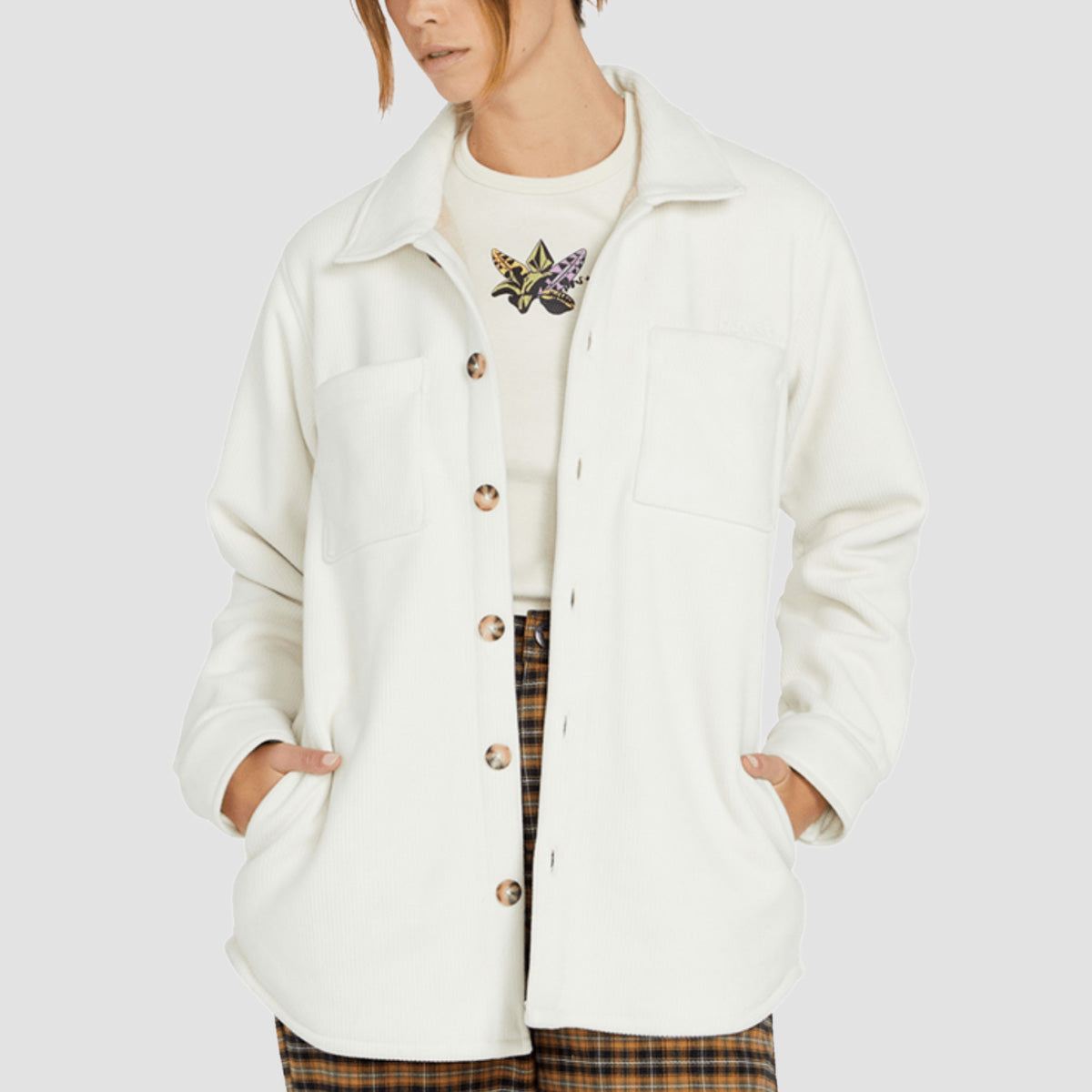 Volcom Dede Shacket Jacket Cloud - Womens