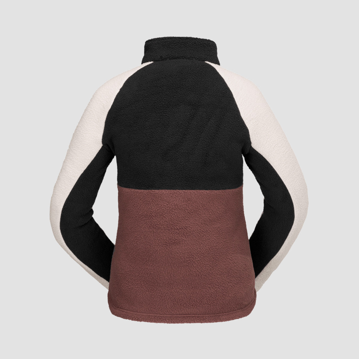 Volcom Demi Half Zip Sherpa Fleece Mahogany - Womens