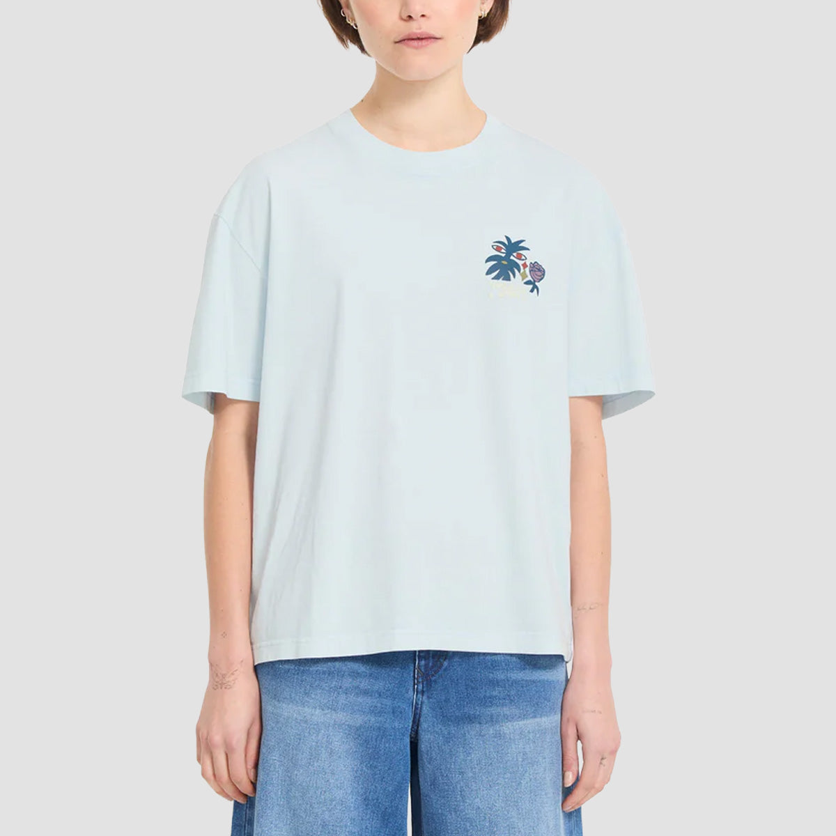 Volcom FA Bruno Lucas 2 T-Shirt Light Blue Acid - Womens