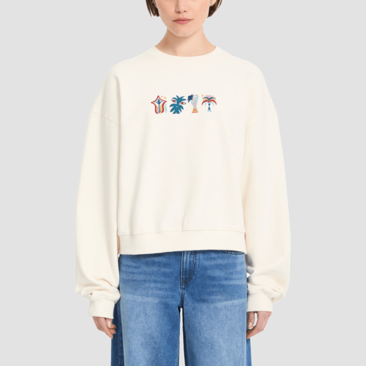Volcom FA Bruno Lucas Crew Sweatshirt Off White - Womens