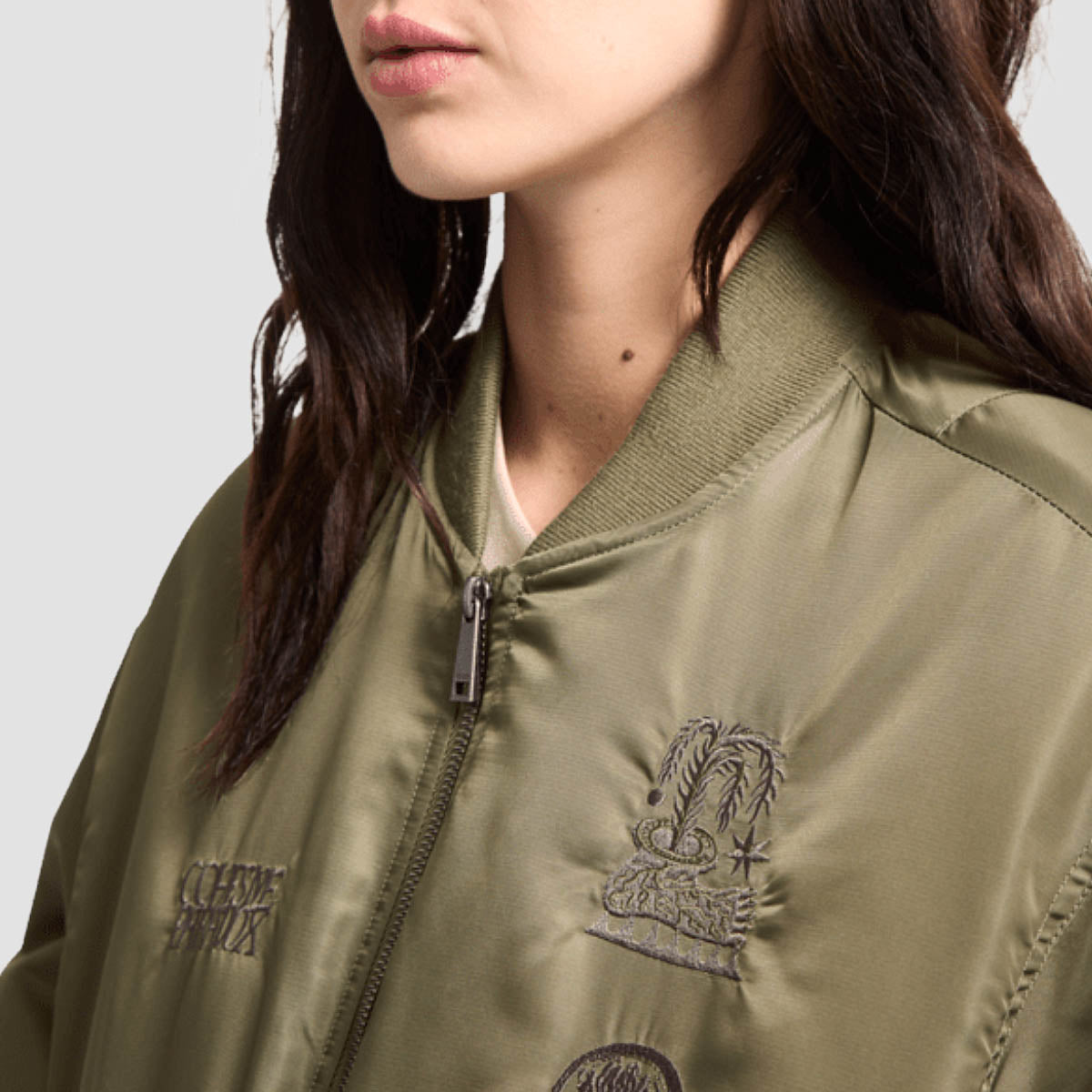 Volcom FA Vaderetro Bombers Jacket Wintermoss - Womens