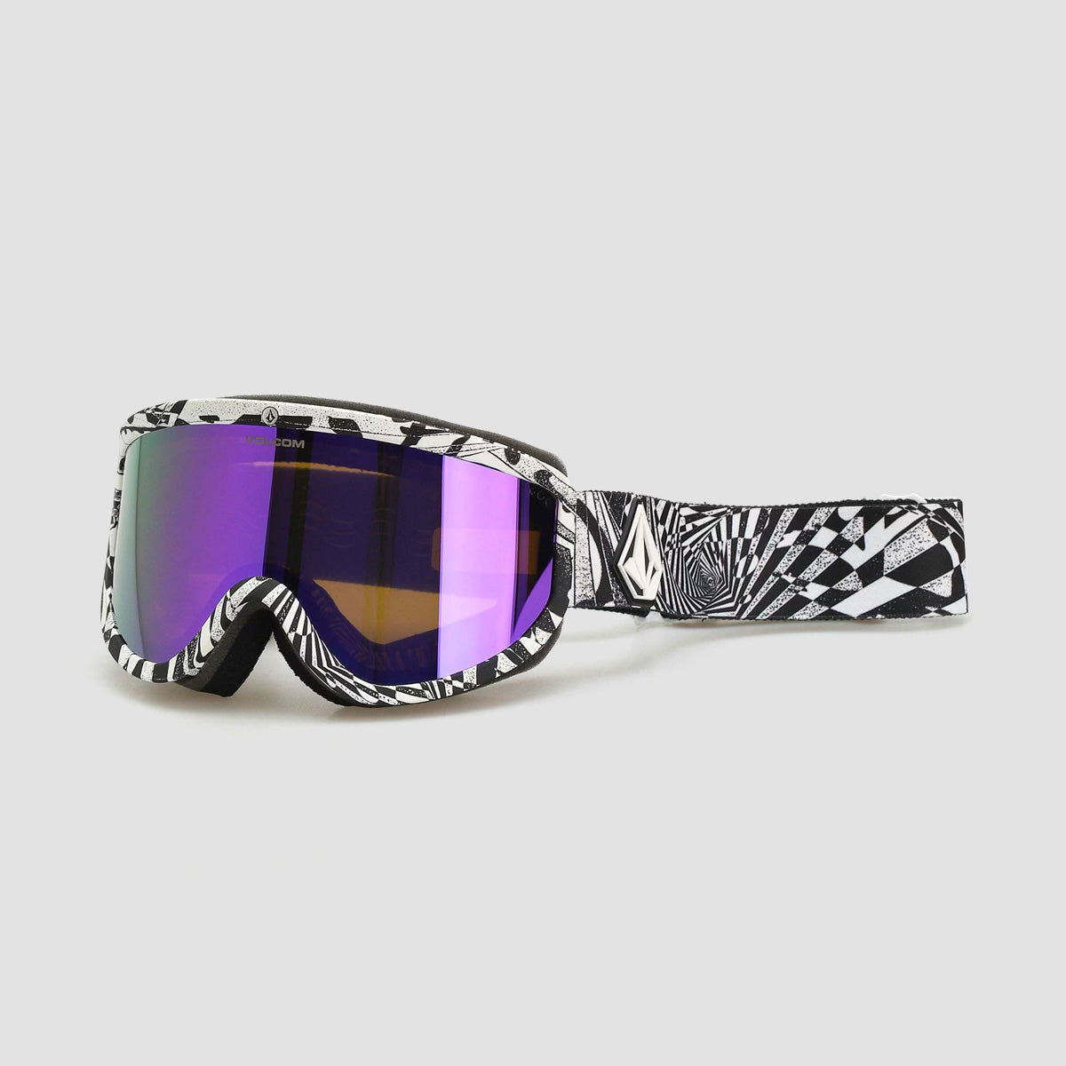 Volcom Footprints Snow Goggles Op Art/Purple Chrome + Bonus Lens Yellow
