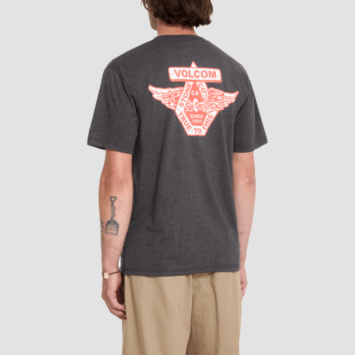 Volcom Free Wheel Hth T-Shirt Heather Black