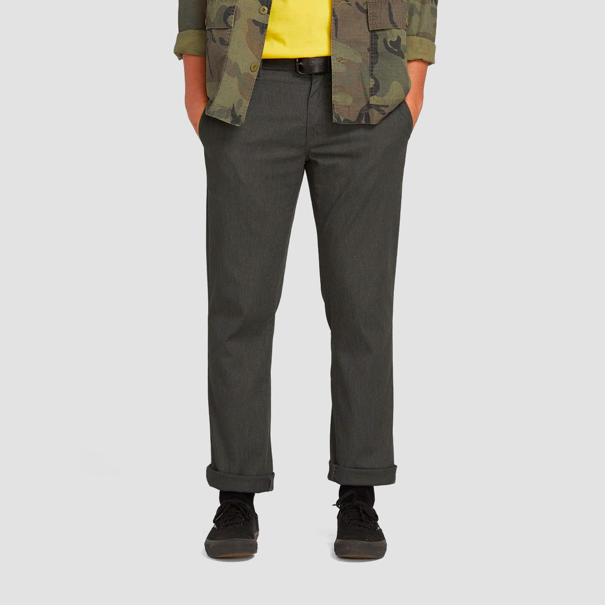 Volcom Frickin Modern Stretch Chino Pants Charcoal Heather