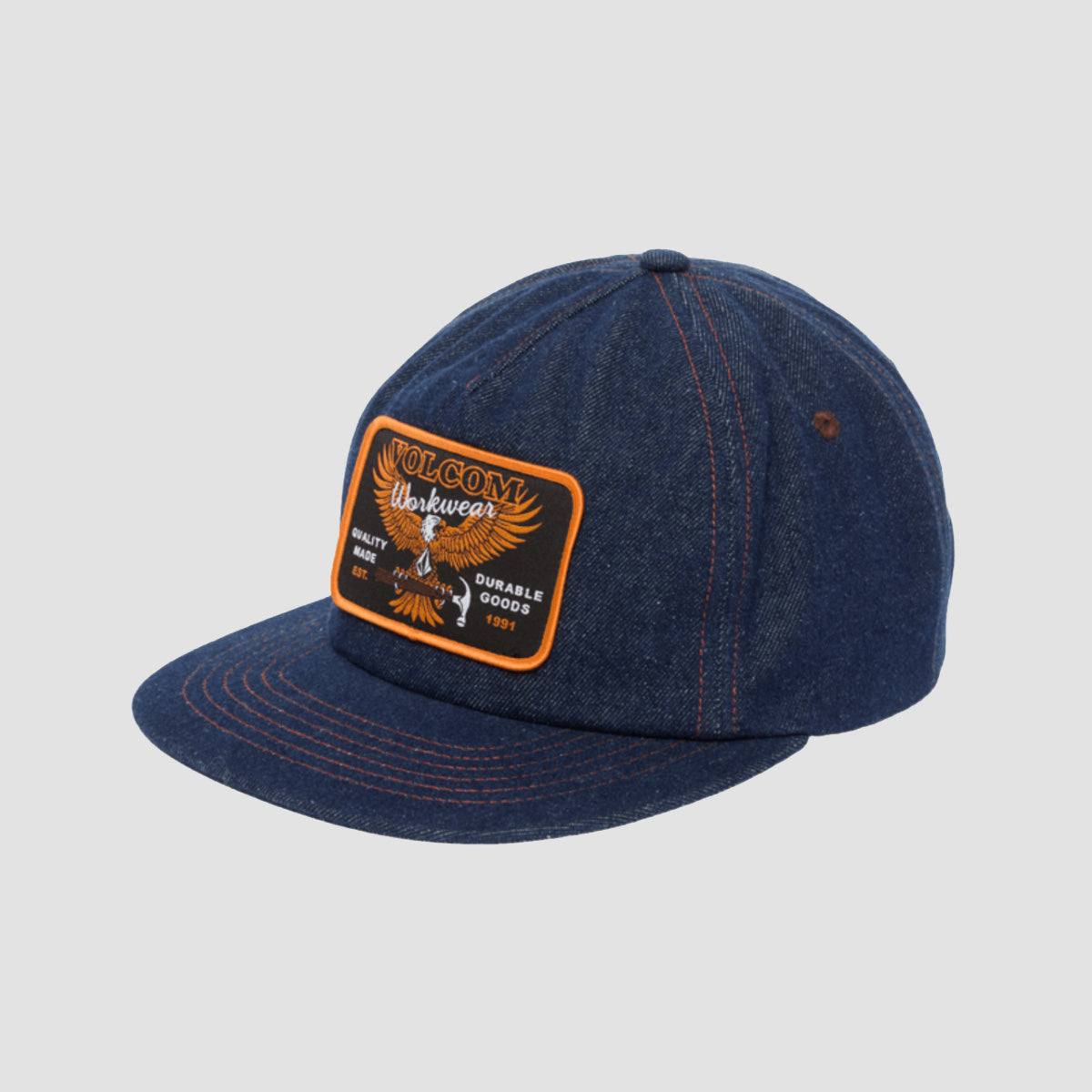 Volcom Hammered Workwear Cap Dust Bowl Indigo