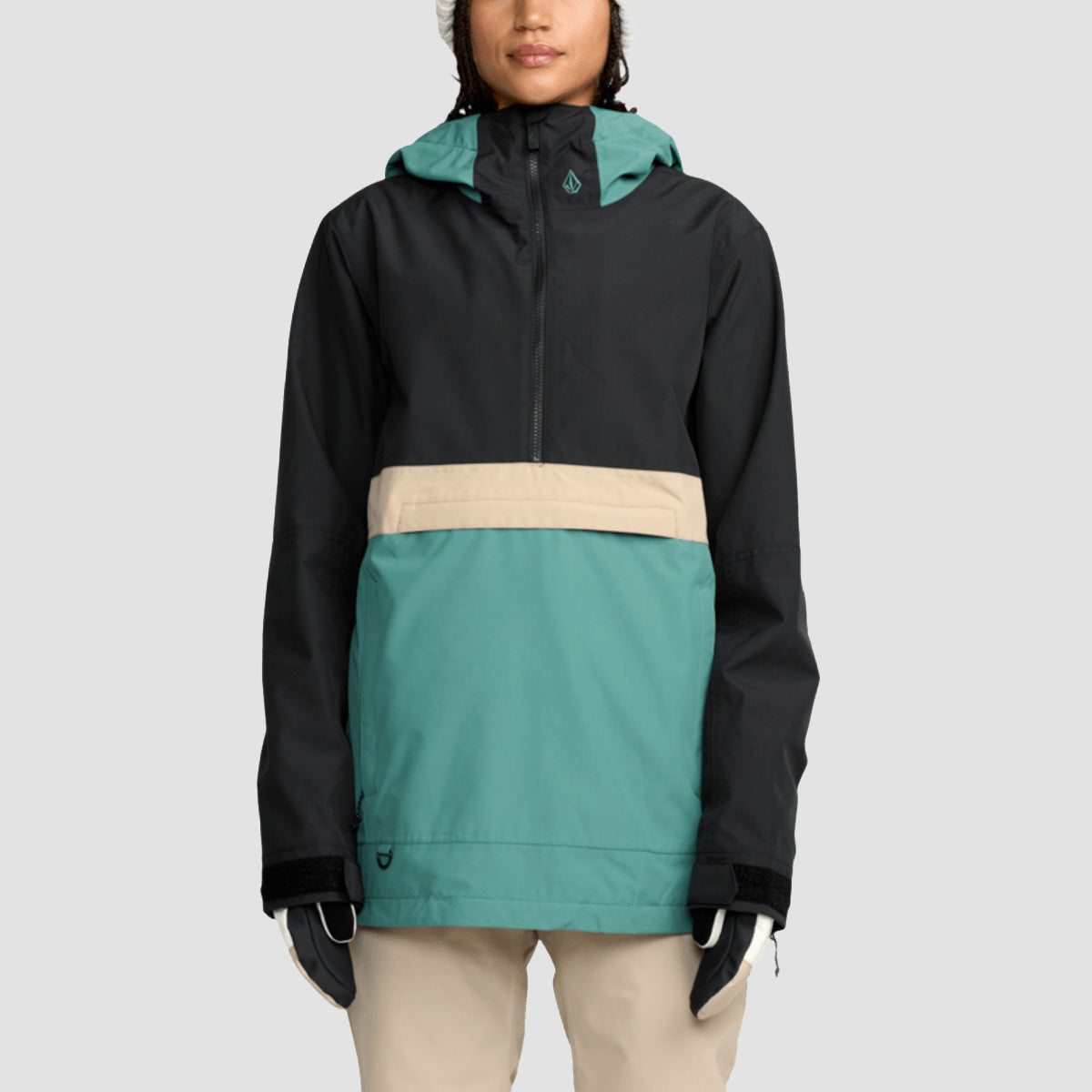 Volcom Harlan 10K Pullover Snow Jacket Spruce Green - Womens
