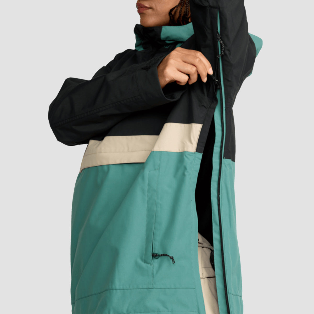 Volcom Harlan 10K Pullover Snow Jacket Spruce Green - Womens