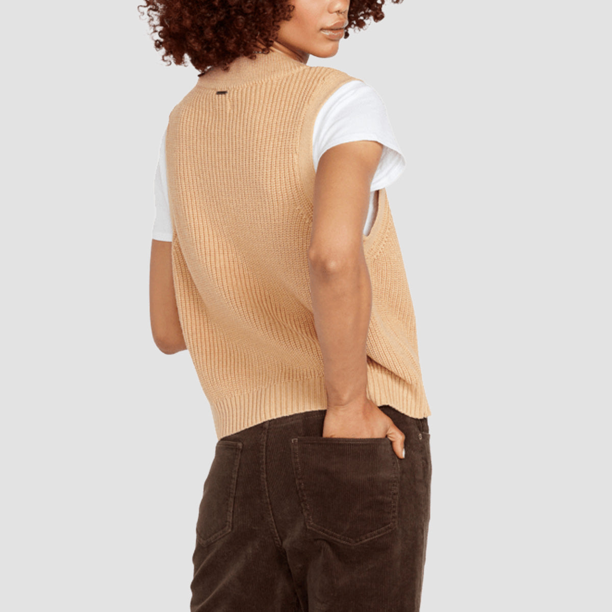 Volcom In Vestible Sleeveless Cardigan Hazelnut - Womens