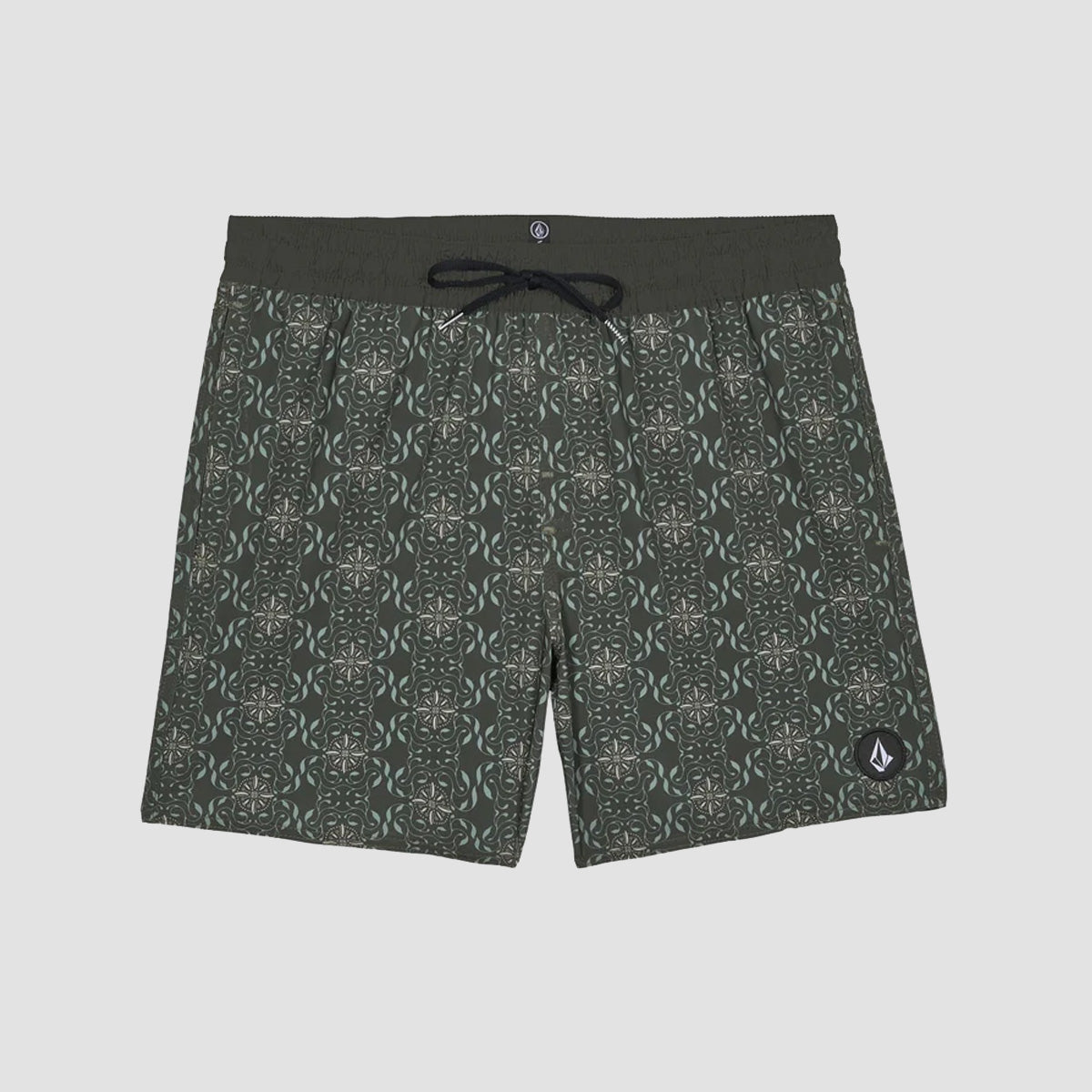 Volcom Lido Print Trunk 16" Boardshorts Squadron Green