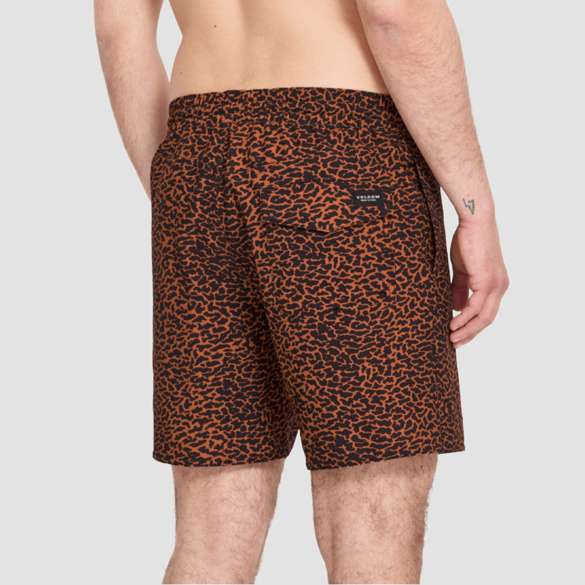Volcom Melange Trunk 17" Boardshorts Brown Horn