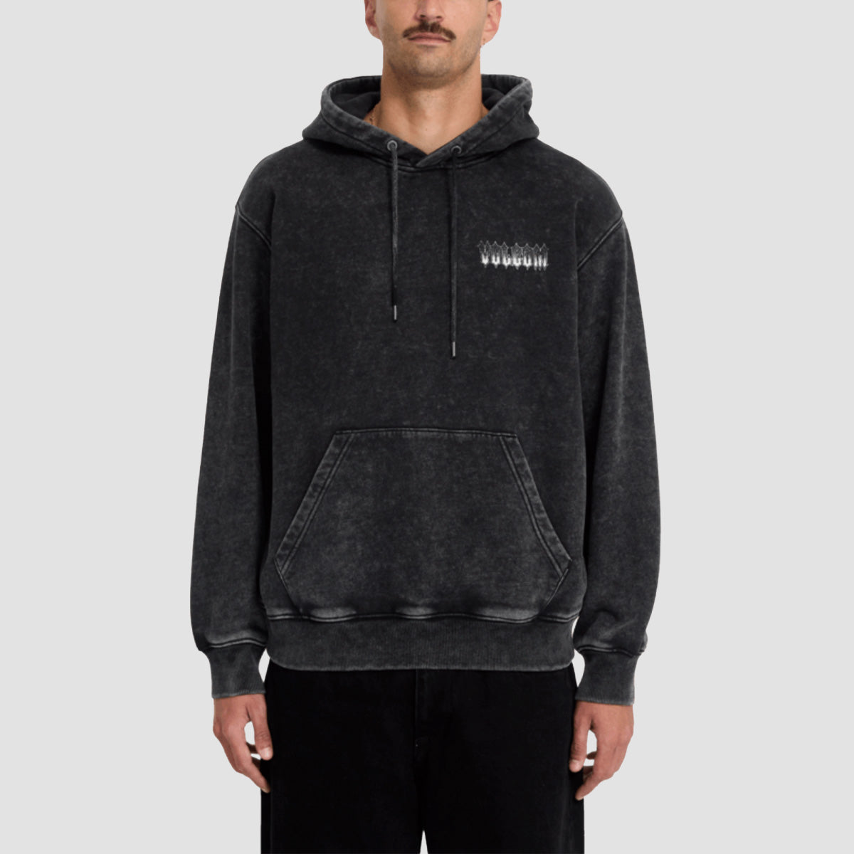 Volcom Noder Pullover Hoodie Light Acid Black