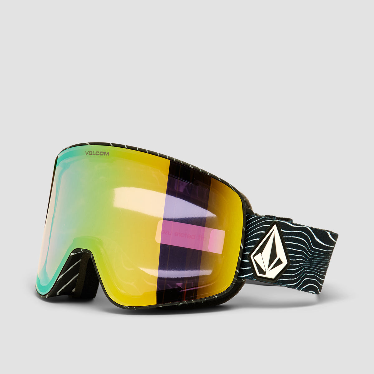 Volcom Odyssey Snow Goggles Op Art/Gold Chrome + Bonus Lens Rose