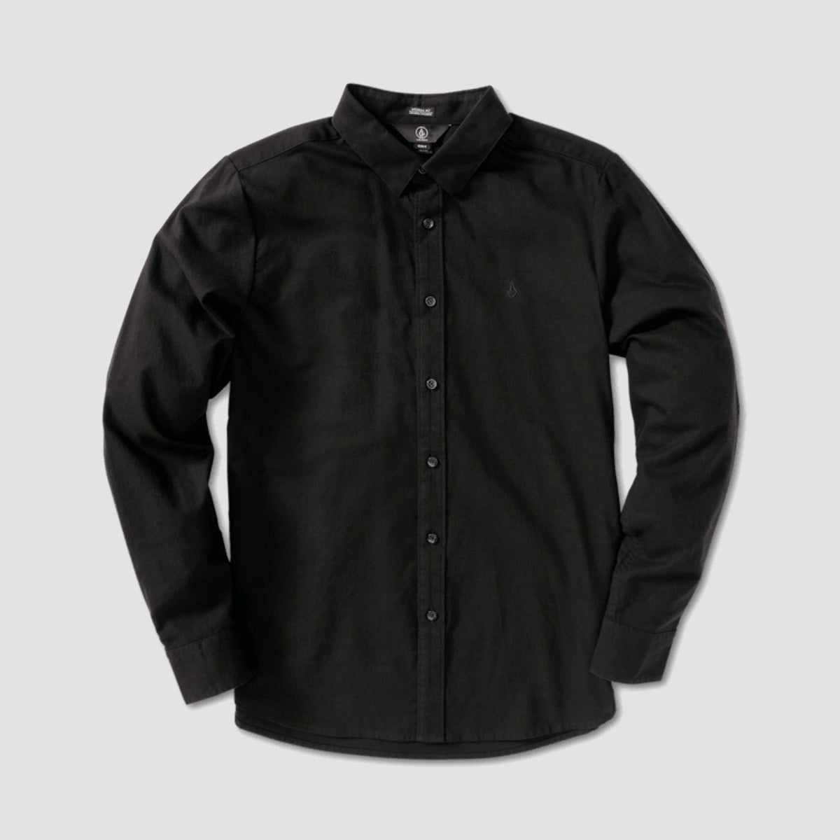 Volcom Oxford Stretch Longsleeve Shirt New Black