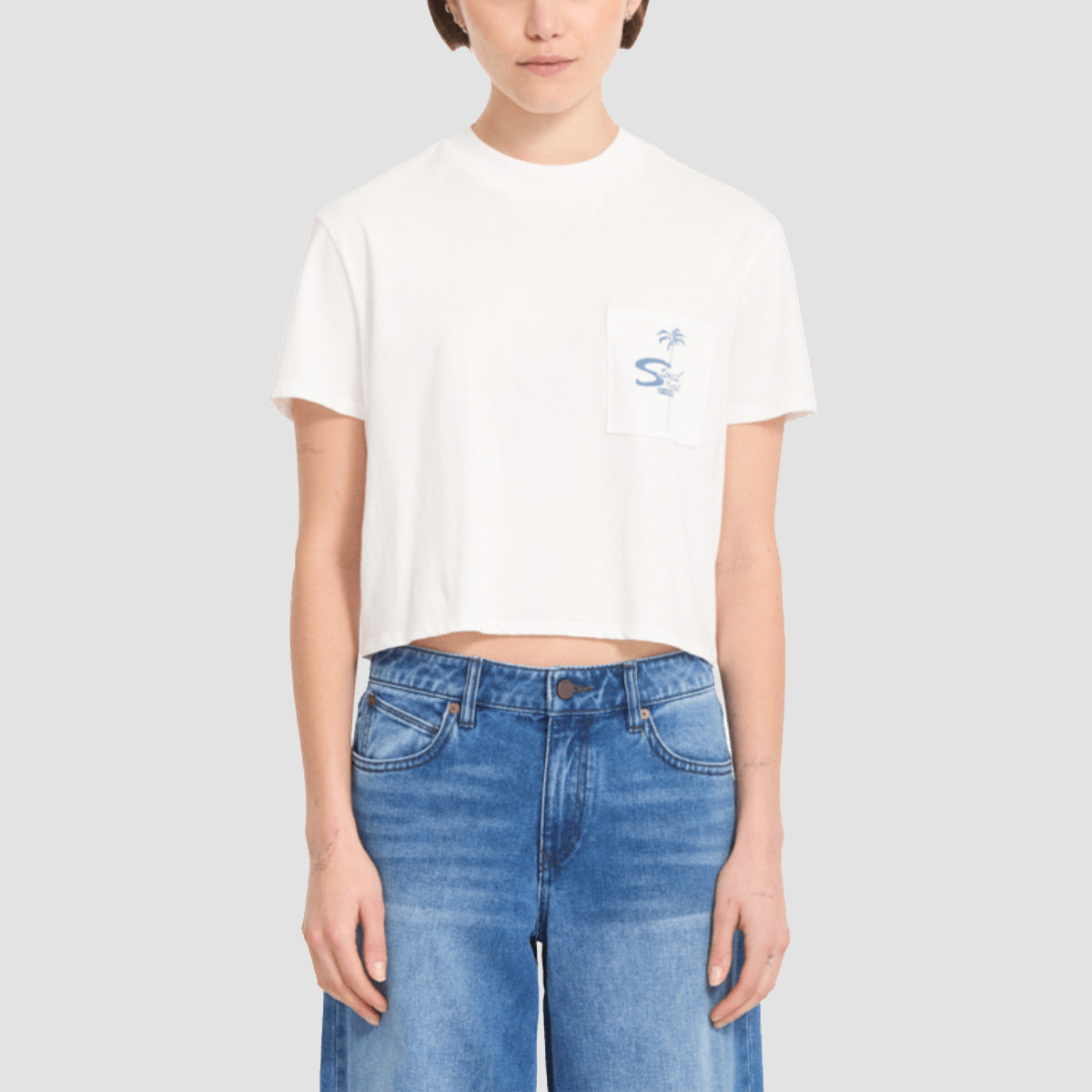Volcom Pocket Dial T-Shirt Vintage White - Womens