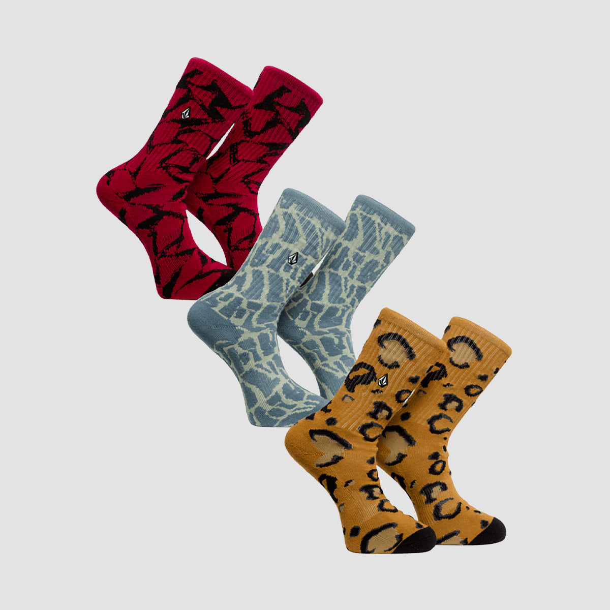 Volcom Print Mixer 2 Socks 3 Pack Mix