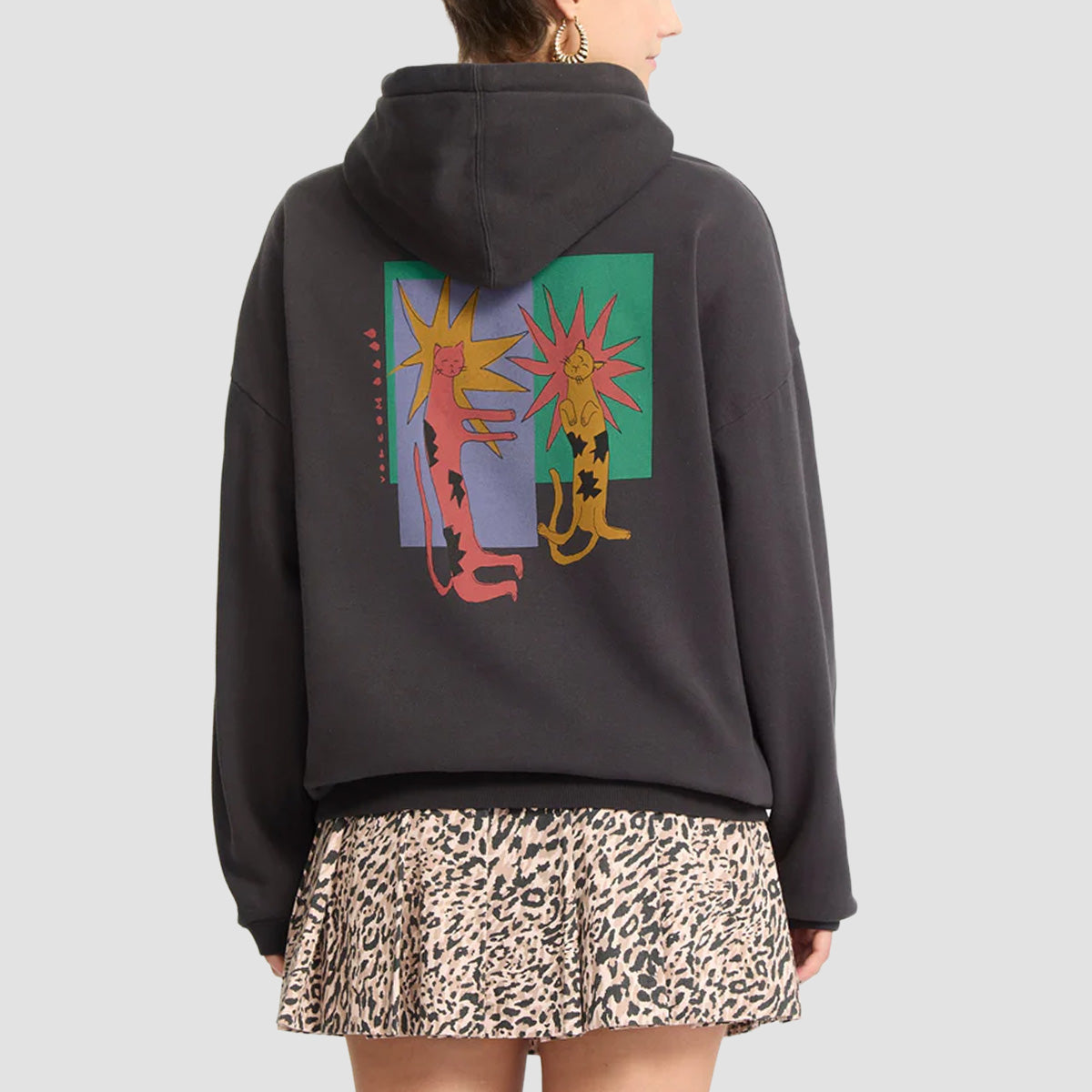 Volcom Radical Daze Pullover Hoodie Black - Womens
