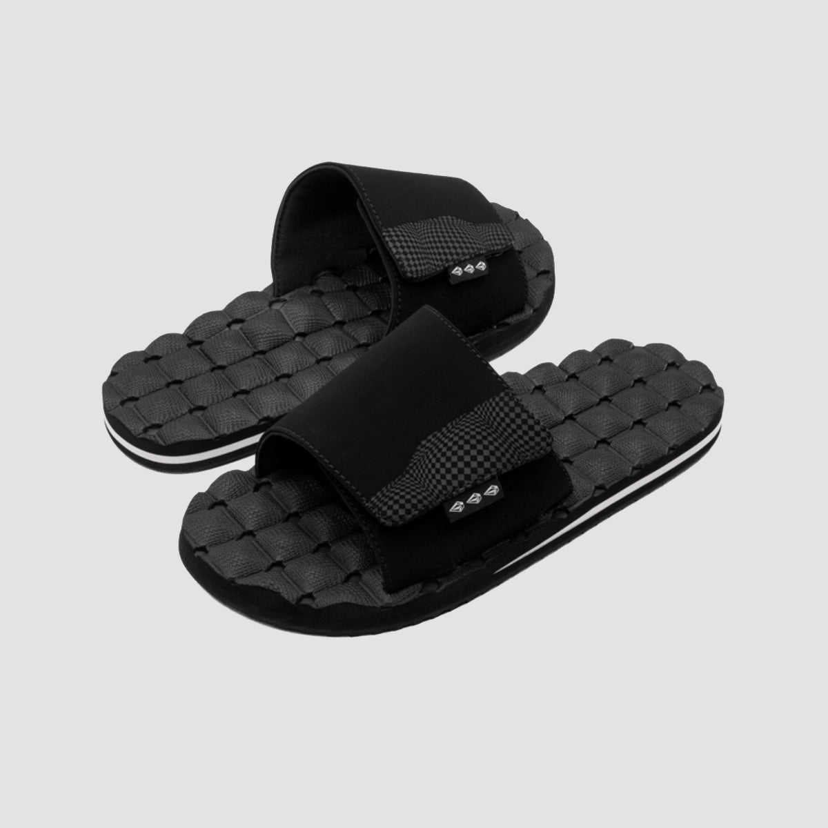 Volcom Recliner Slide Sandals Black White