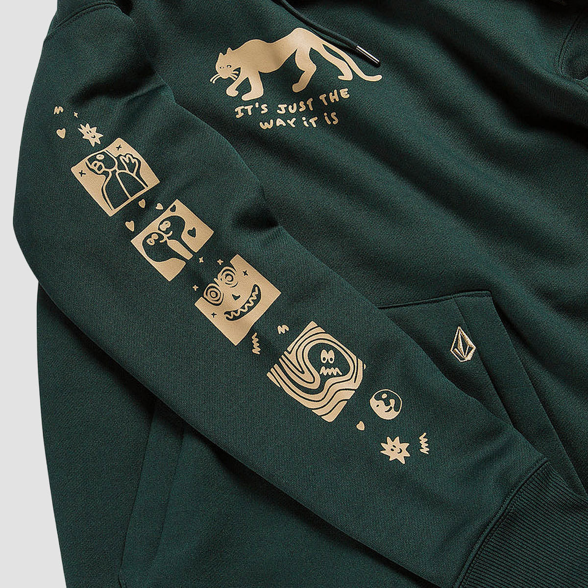 Volcom Riding Hydro Snow Pullover Hoodie Scarab - Womens