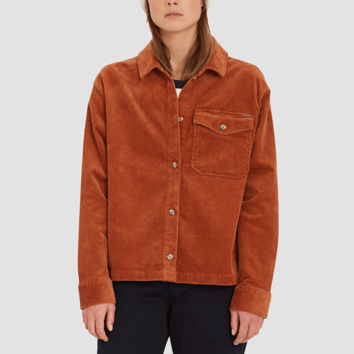 Volcom Sha Lala Shacket Jacket Mocha - Womens