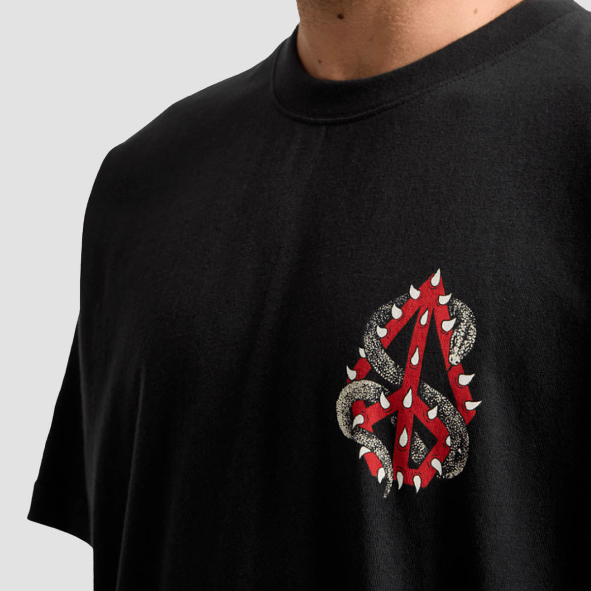 Volcom Snake Peace Lse T-Shirt Black