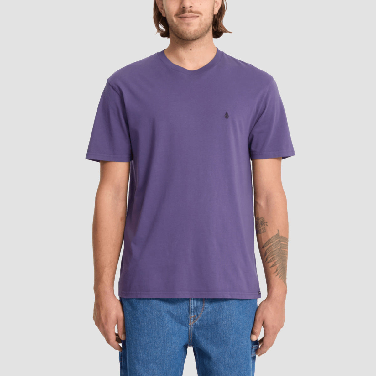 Volcom Solid Stone Emb T-Shirt Dark Purple