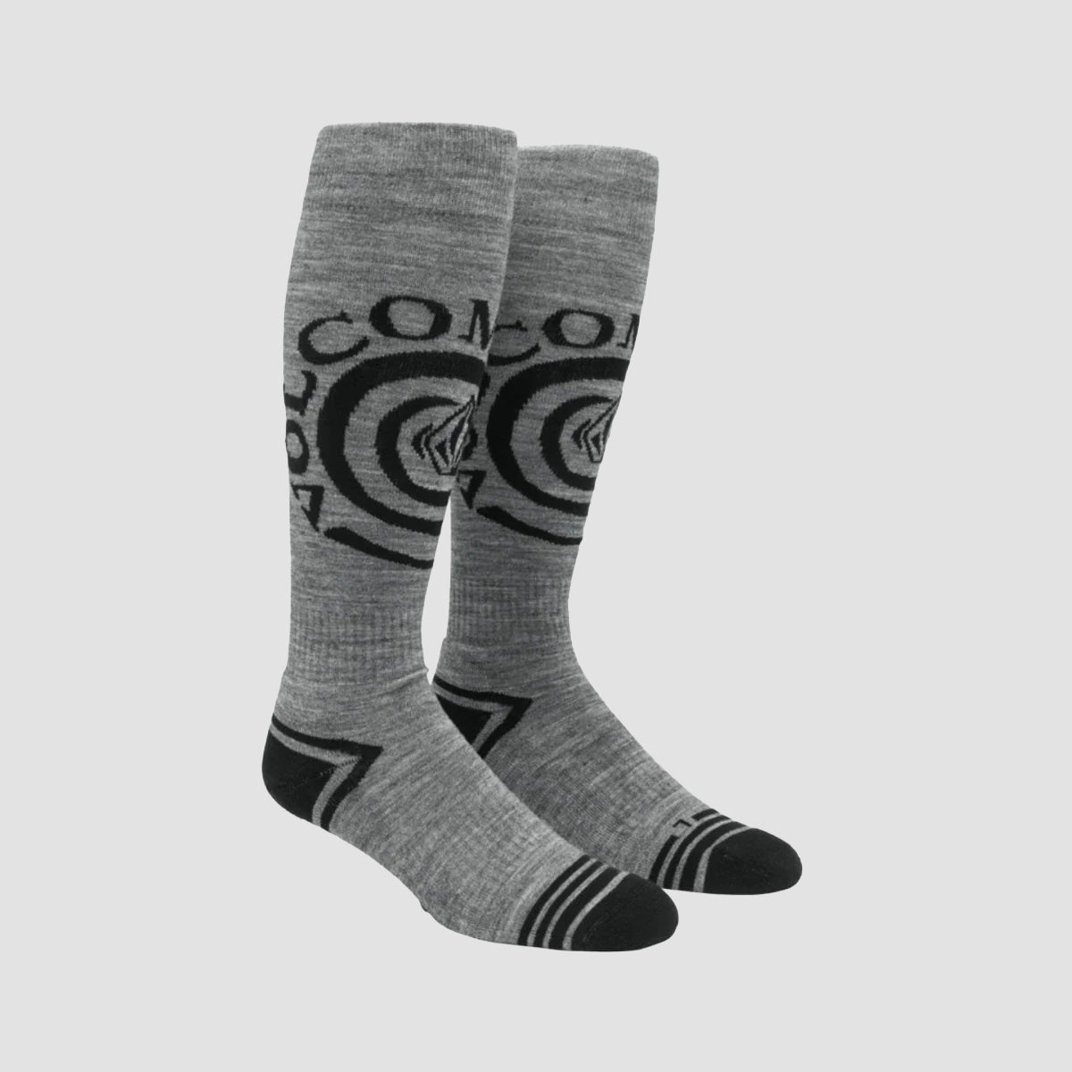 Volcom Spiral Over-The-Calf Snow Socks Heather Grey