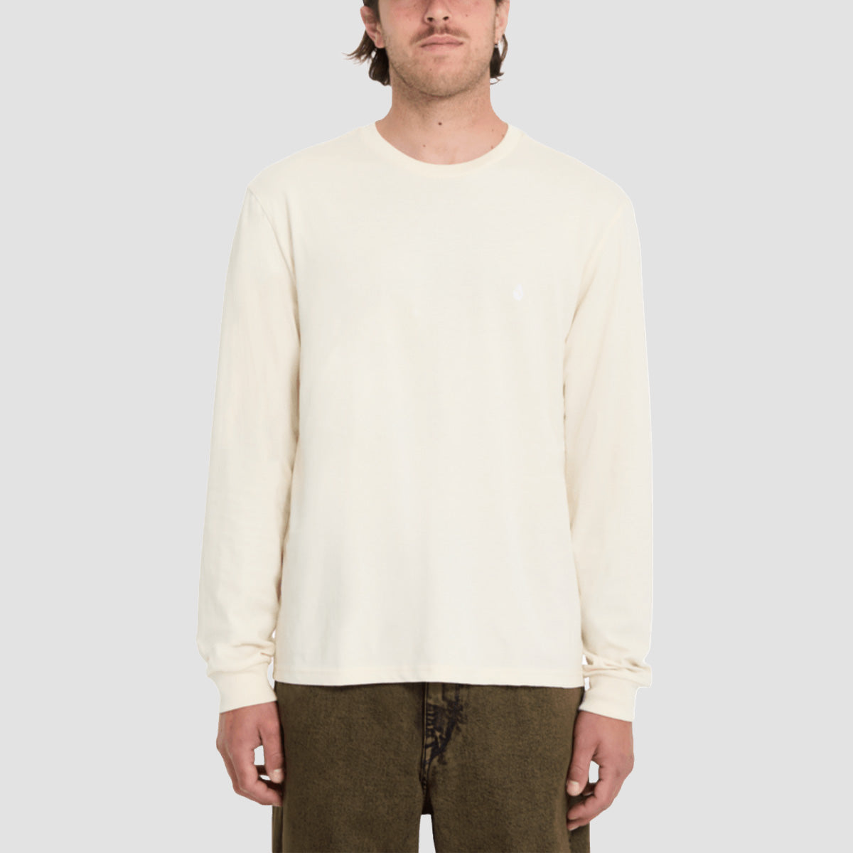 Volcom Stone Blanks Longsleeve T-Shirt Dirty White