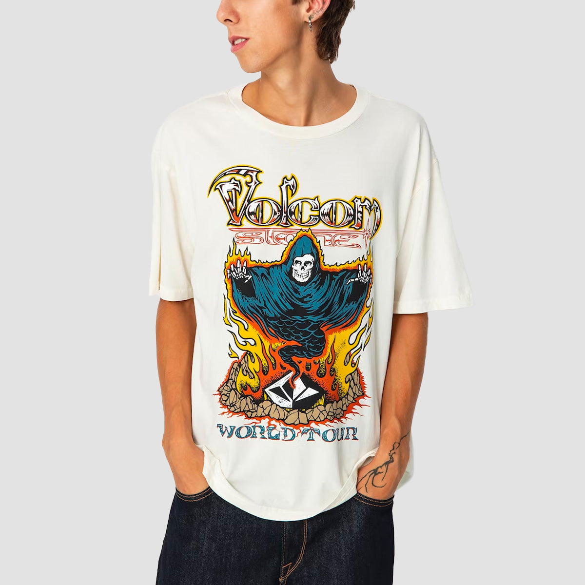 Volcom Stone Ghost T-Shirt Off White