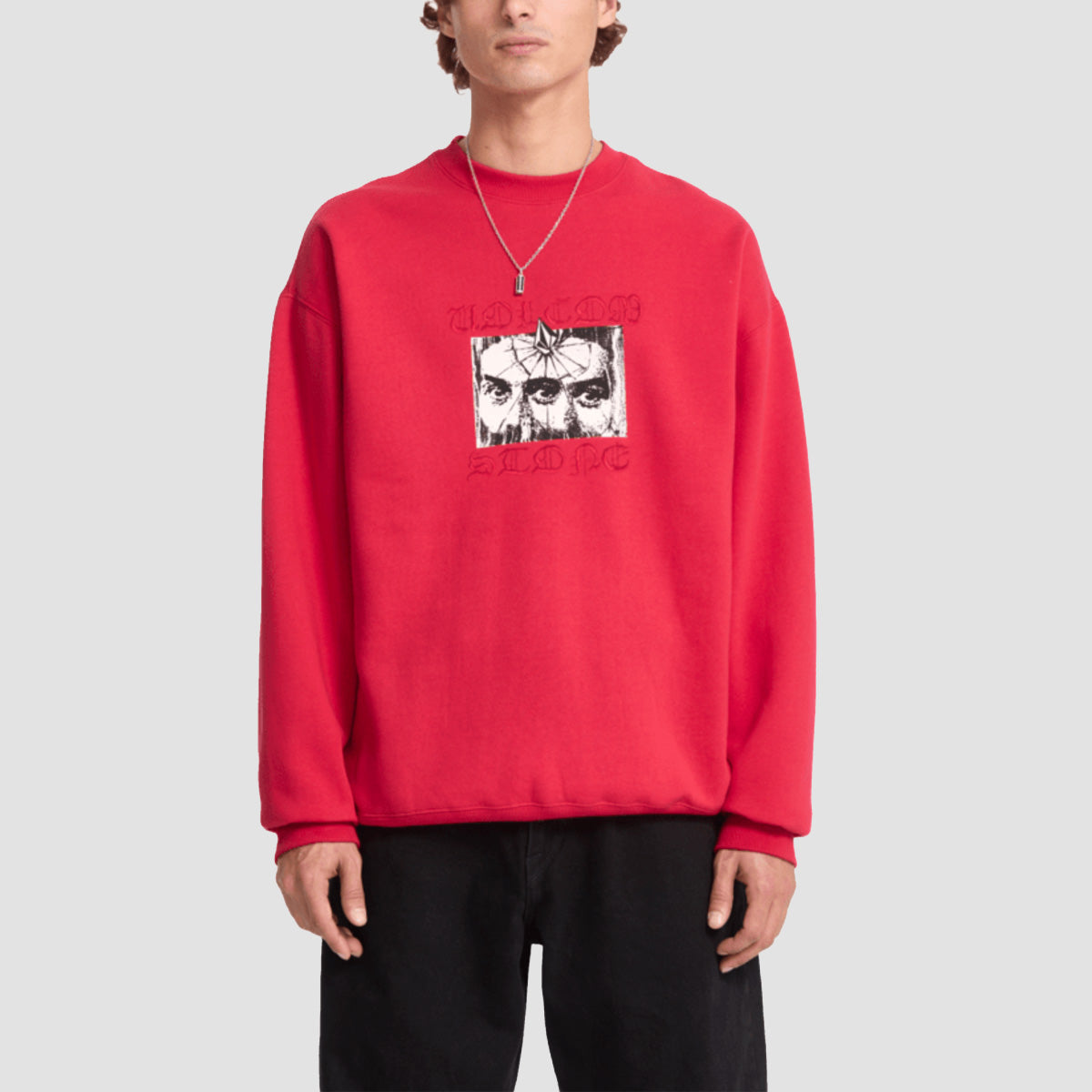 Volcom Stoneye Crew Sweatshirt Lifeguard Red