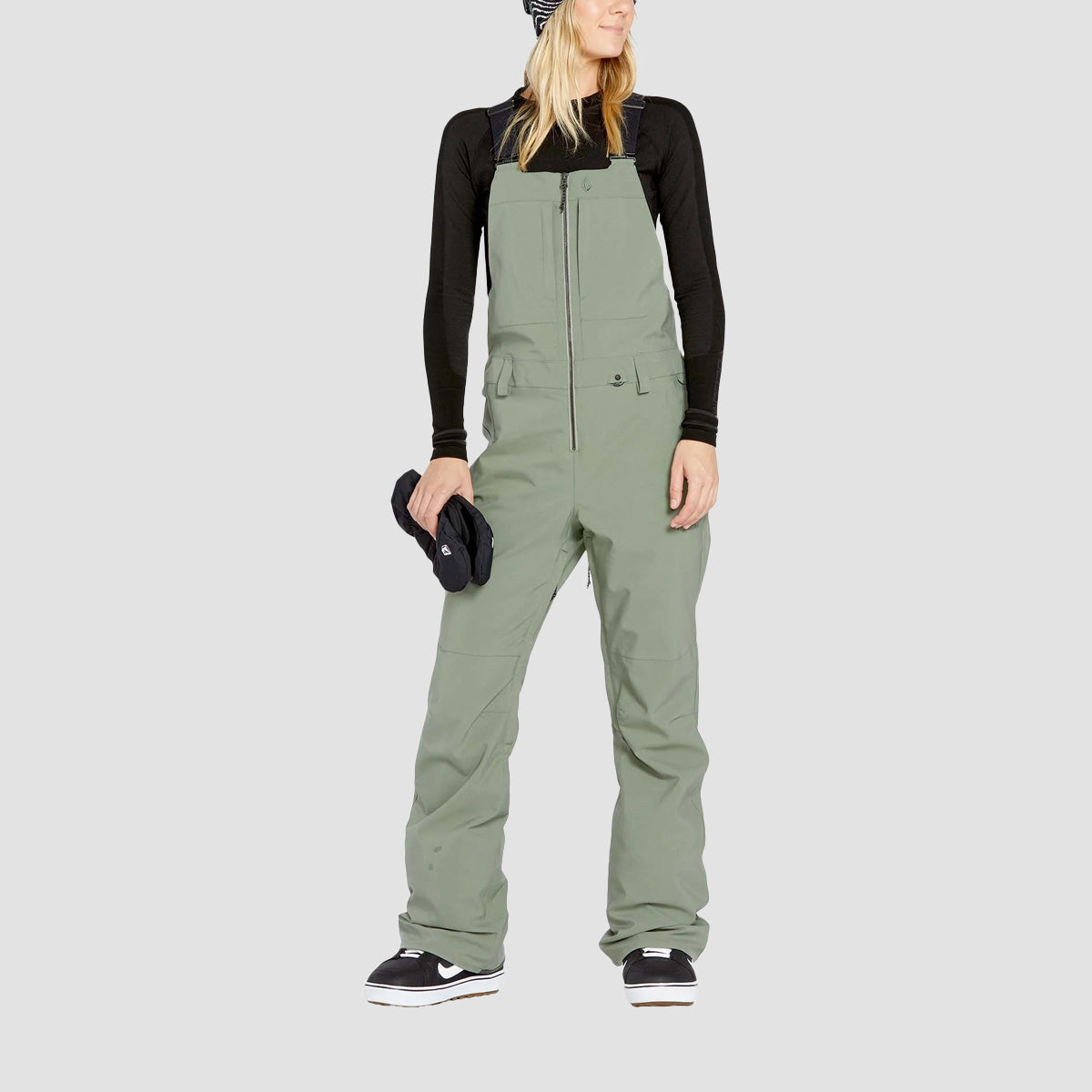 Volcom Swift 15K Bib Overall Snow Pants Lichen Green - Womens