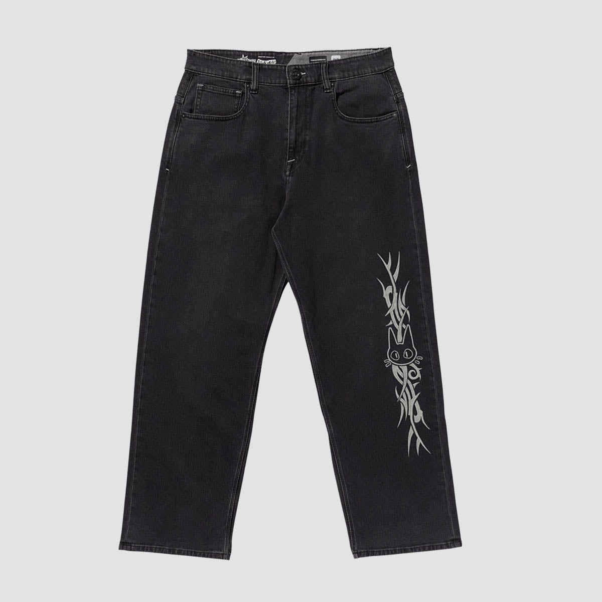 Volcom V Ent Tisakorean Loose Fit Jeans Fade To Black