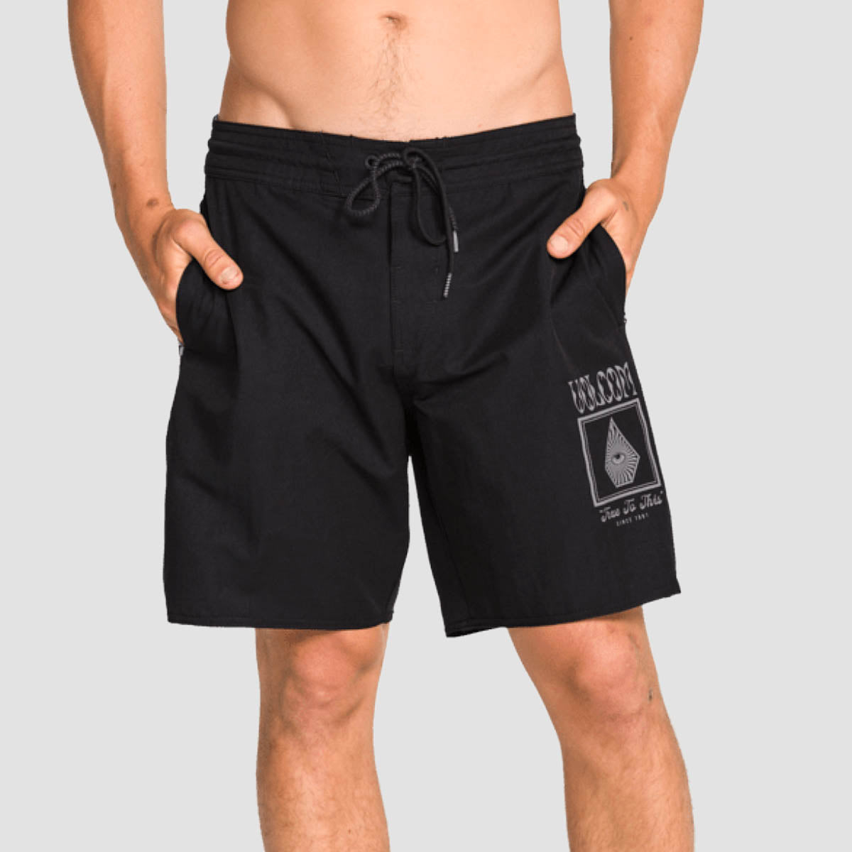 Volcom Yewster Loose Stoney 18" Boardshorts Black