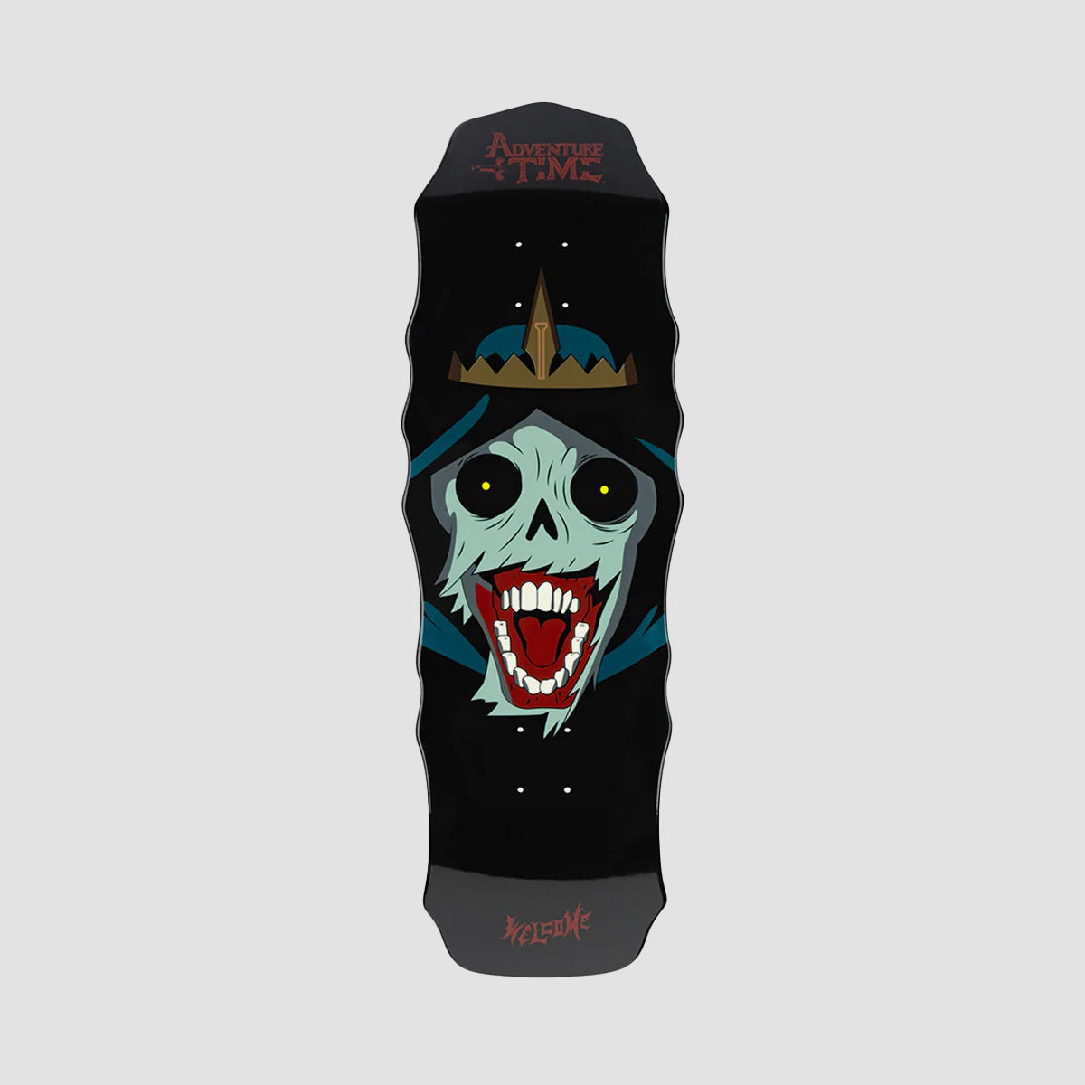 Welcome X Adventure Time The Lich on Widow Skateboard Deck Black Dip - 10"