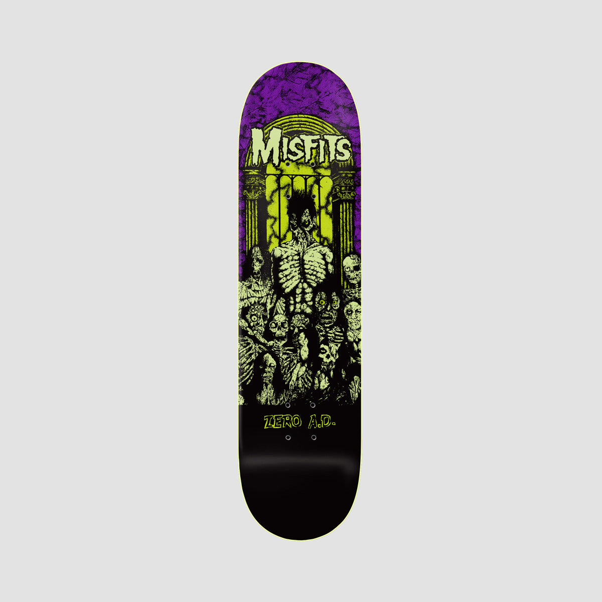 Zero X Misfits Zero A.D. Skateboard Deck GITD Dip - 8.5"