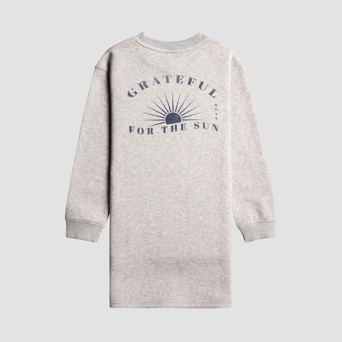 Roxy Kiss From A Rose Longsleeved Sweatshirt Dress Heritage Heather - Girls