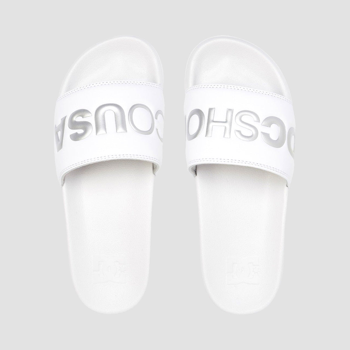 DC Slide SE White/Silver - Womens